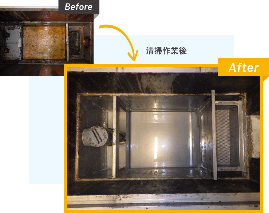 グリストラップ・汚泥の回収の作業事例